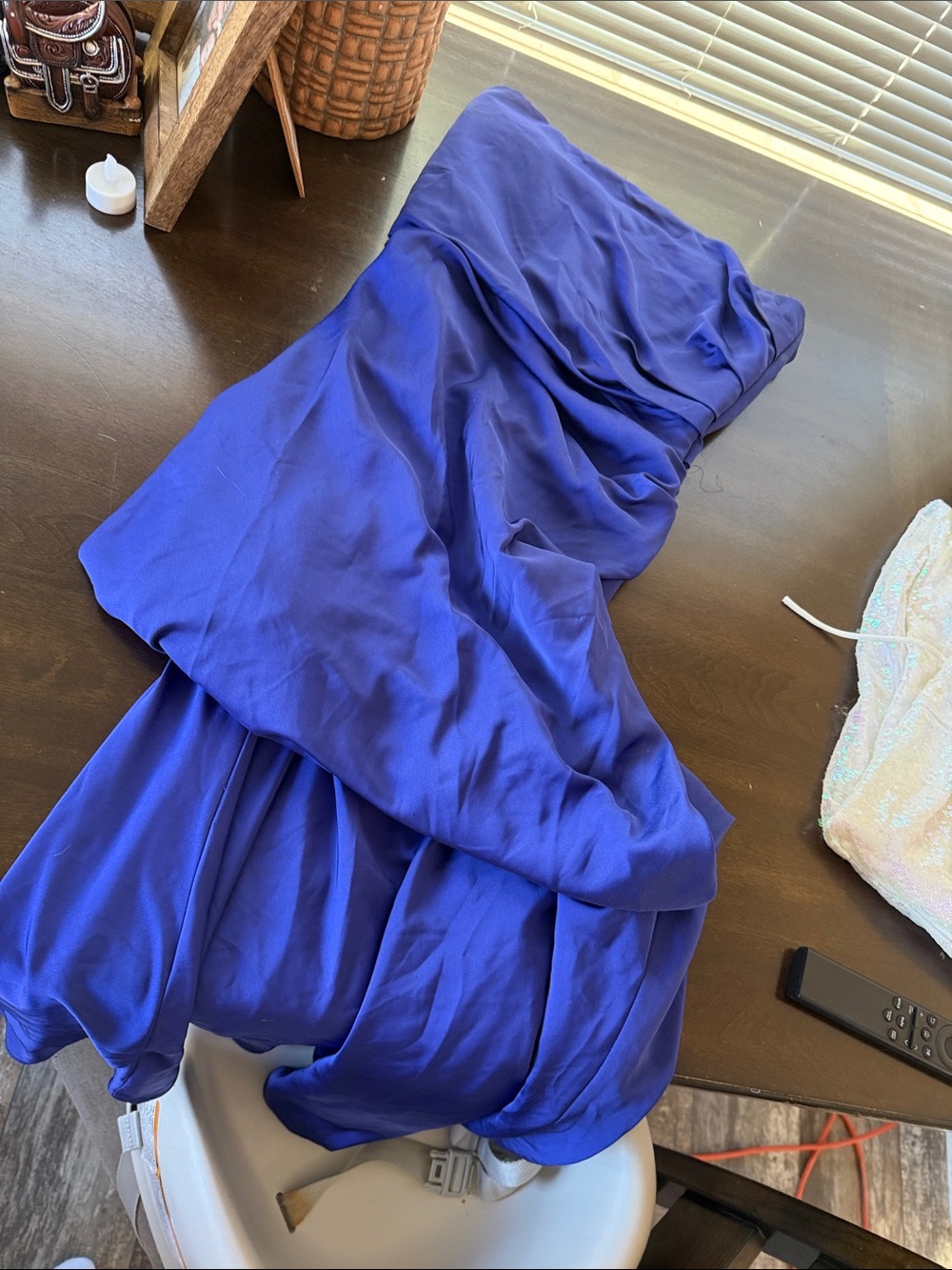 Rubber Ducky Productions, Inc. Strapless Cobalt Blue Cocktail Dress